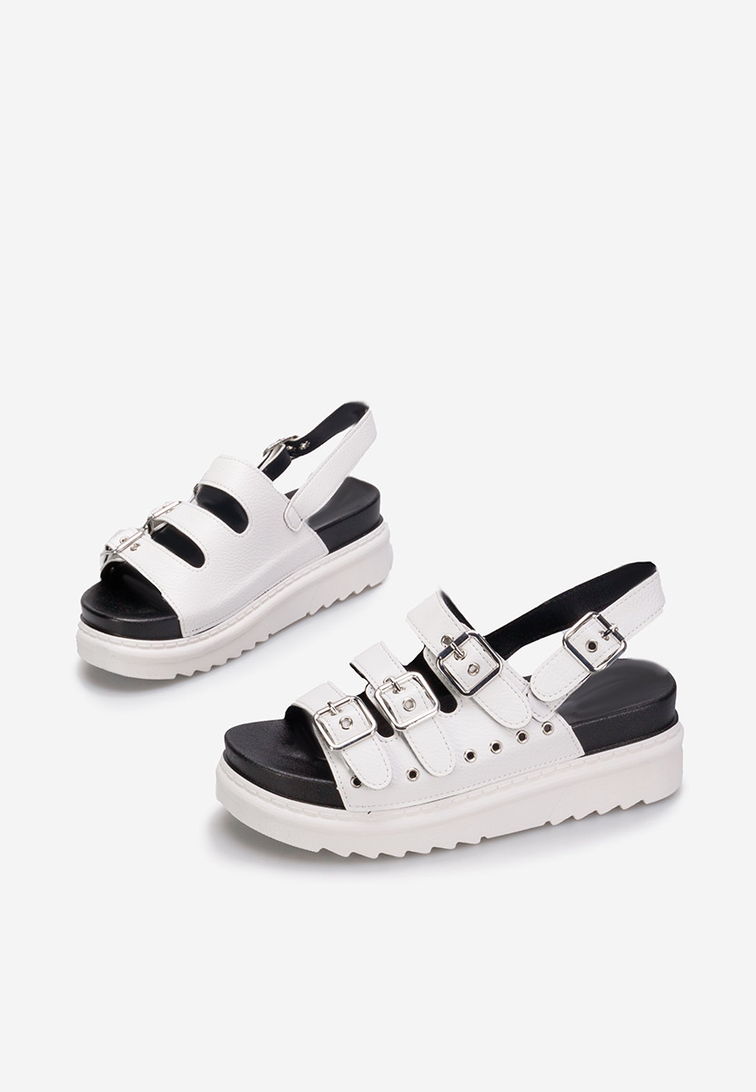 Edena fehér platform szandál szandál