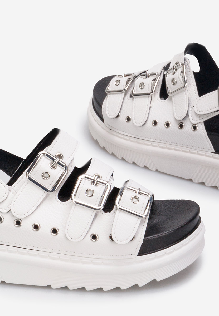 Edena fehér platform szandál szandál