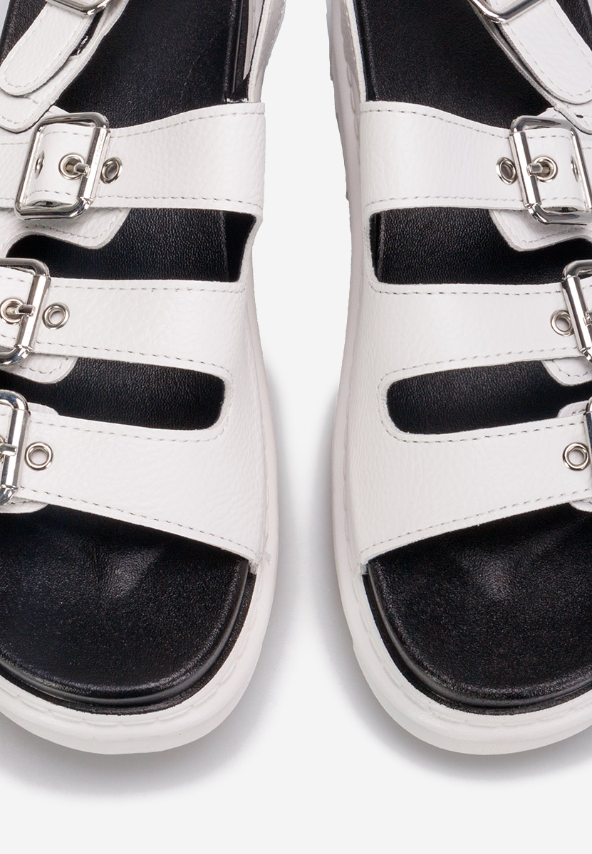 Edena fehér platform szandál szandál