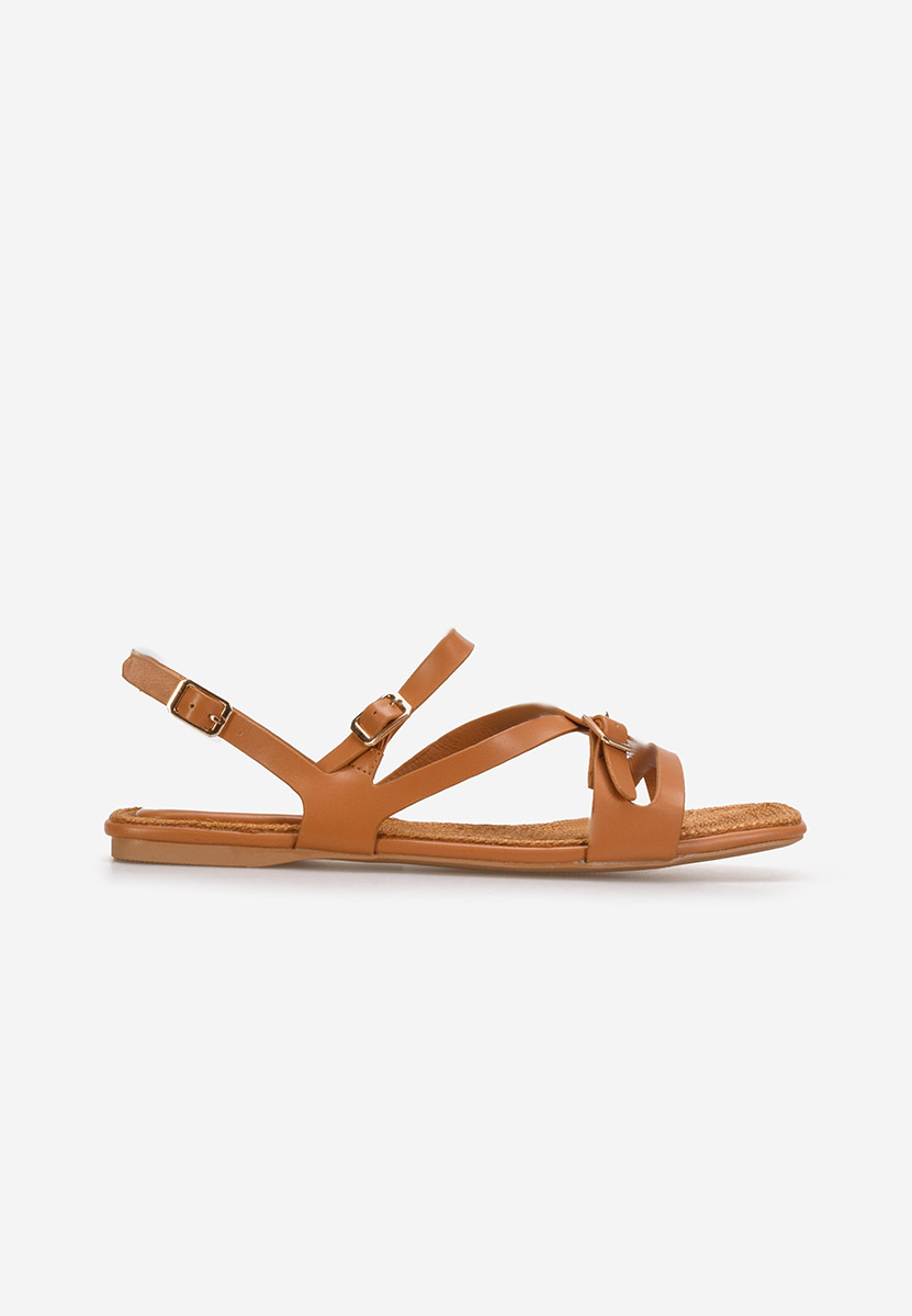 Sresa camel lapos talpú szandál