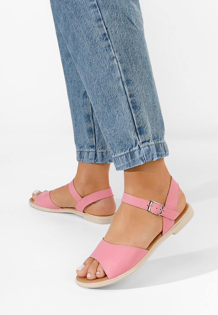 Viadana fuxia bőr szandálok