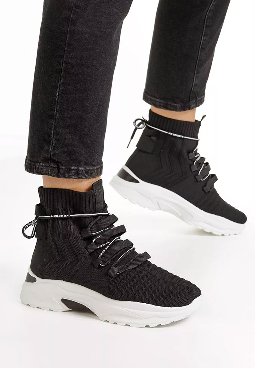 Karrie fekete női sneaker cipők