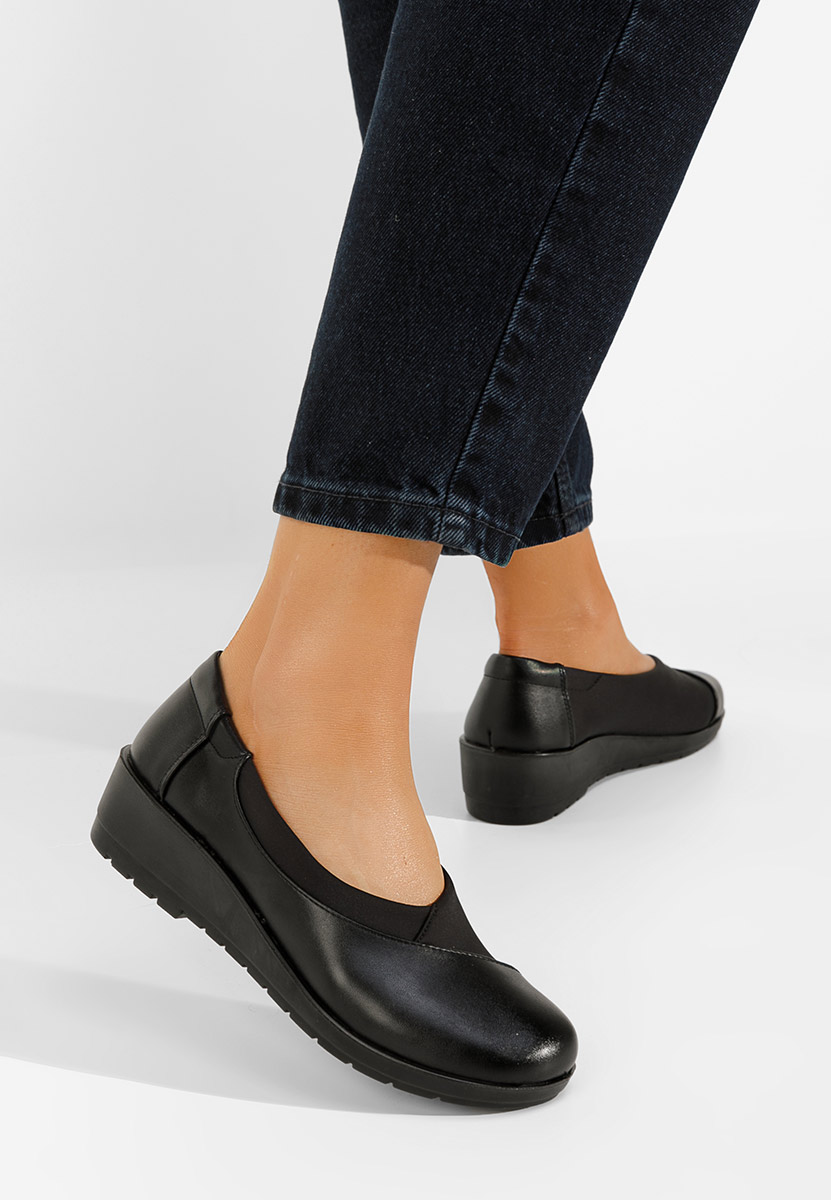 Iselda fekete platform mokaszín