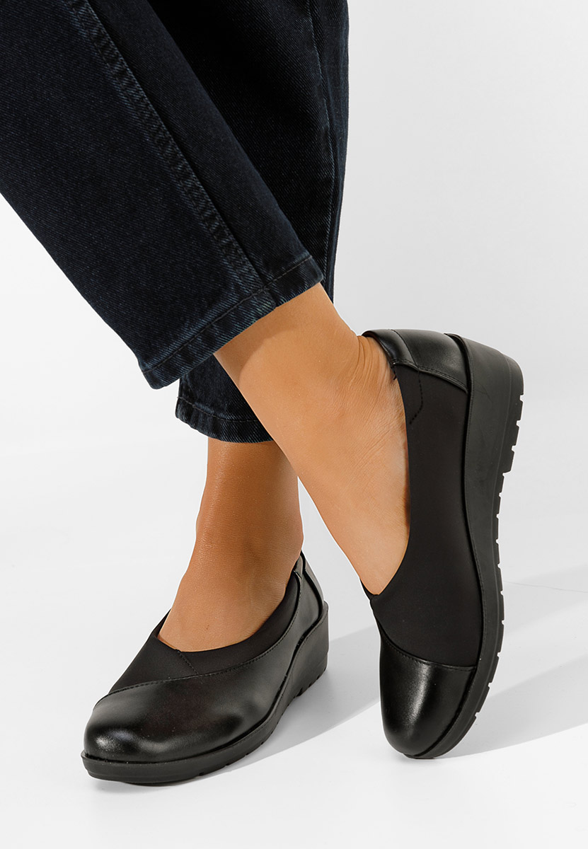 Iselda fekete platform mokaszín