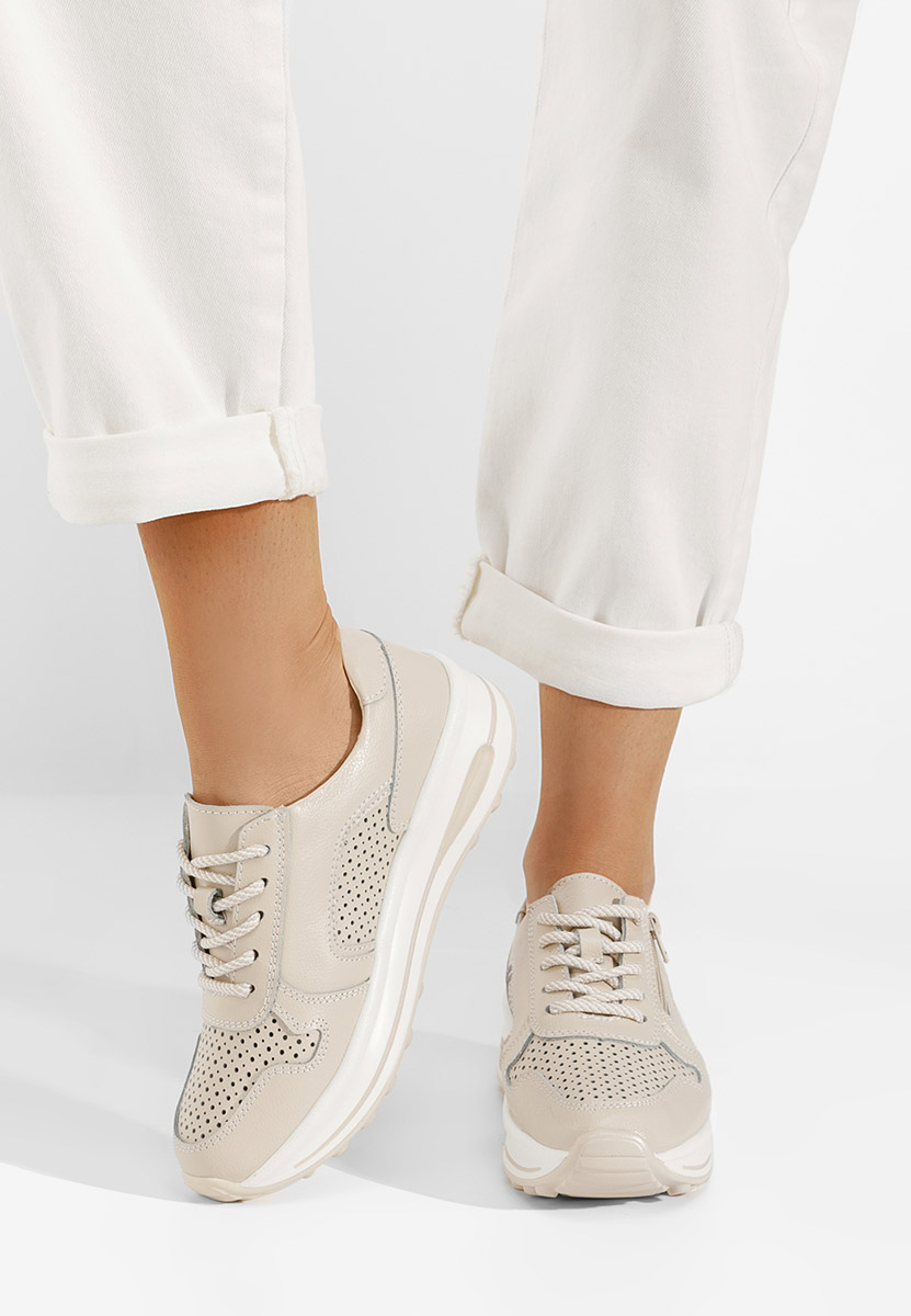 Cidra bézs női bőr sneaker