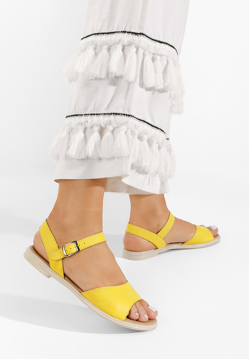 Viadana sárga lapos talpú szandál