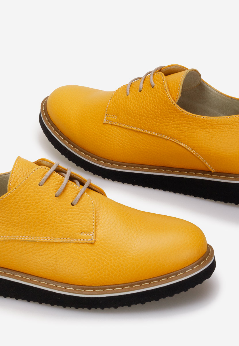 Casilas sárga női derby cipő