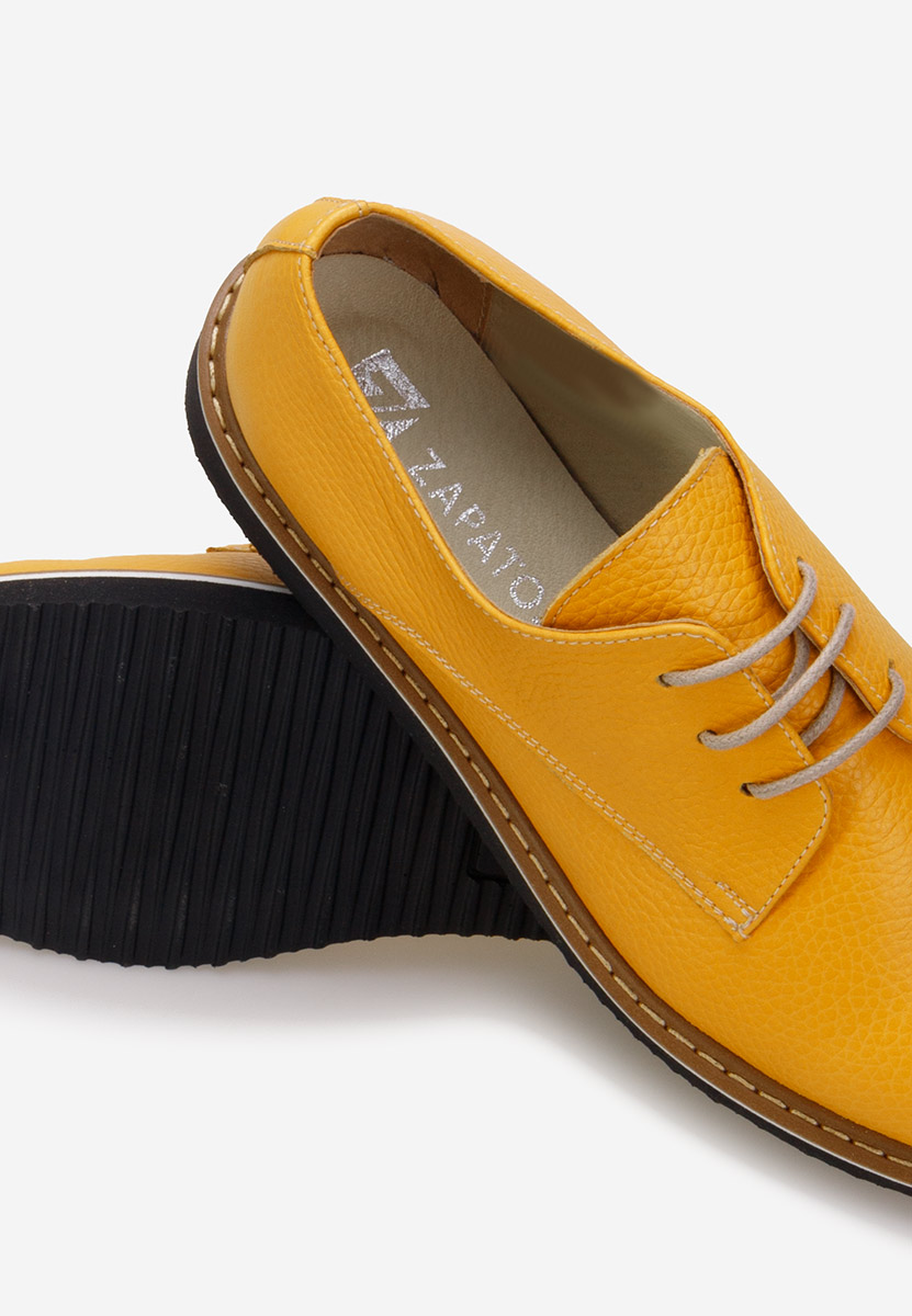 Casilas sárga női derby cipő