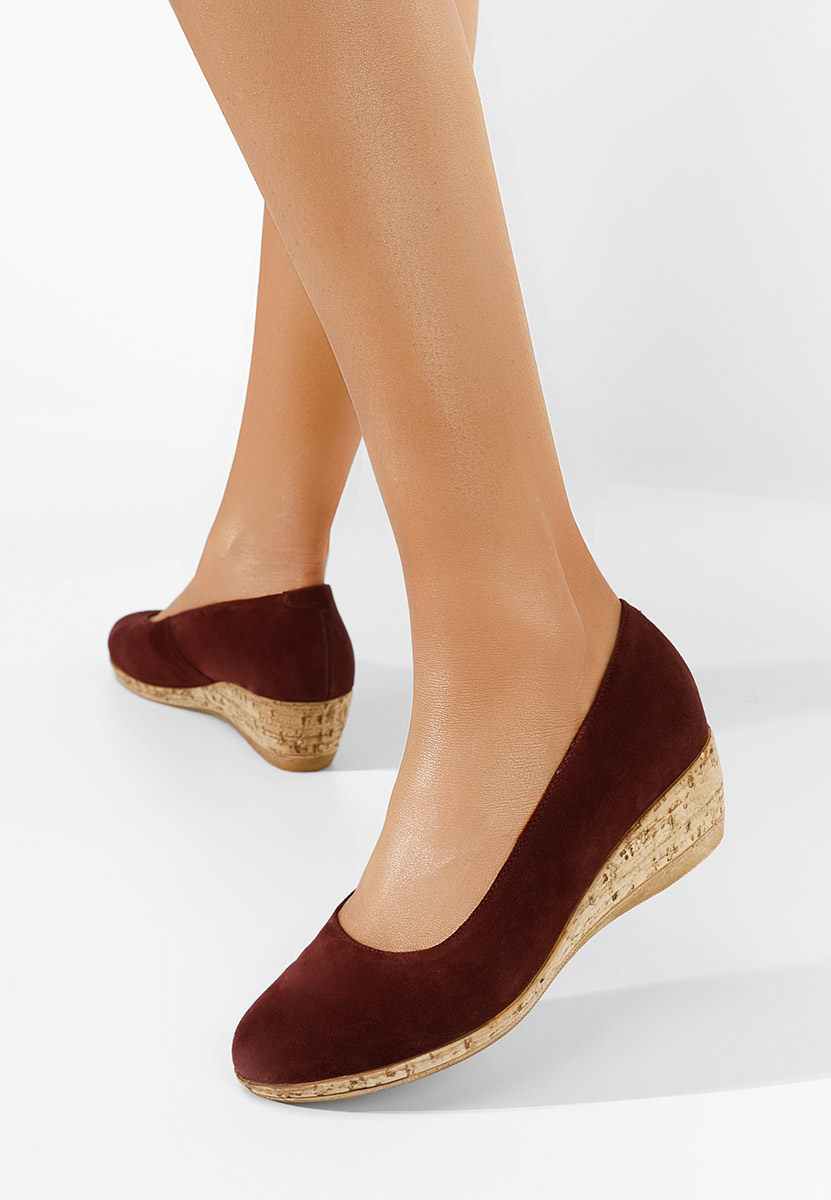 Sonia borvörös platform cipők