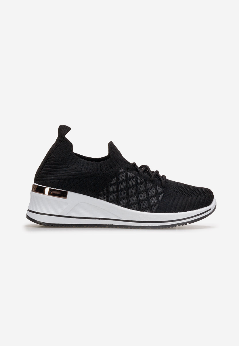 Uvesa fekete platform sneaker cipő 