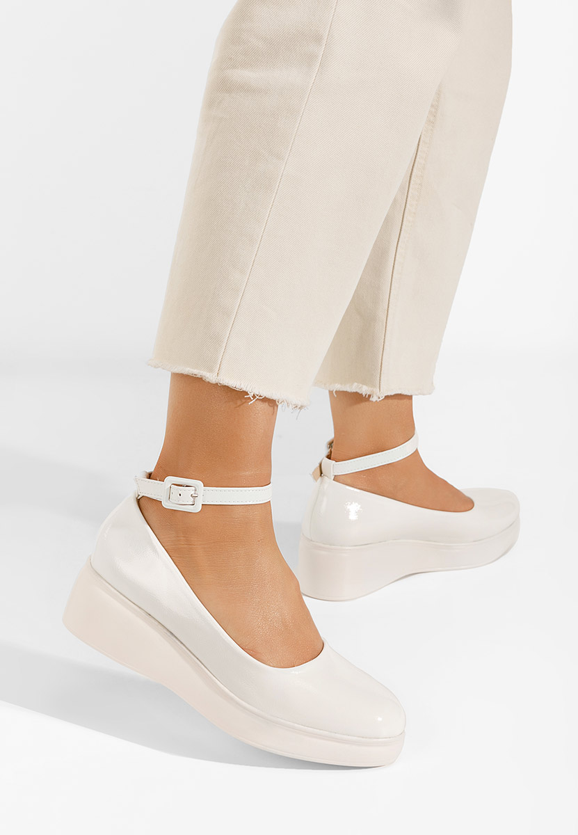 Evelyne v2 fehér platform félcipő