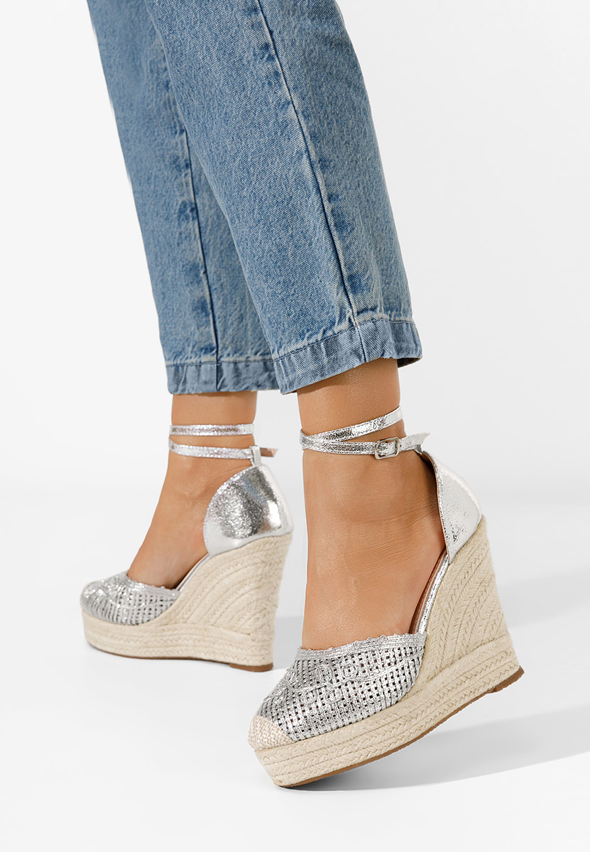 Jolyne ezüst espadrilles szandál