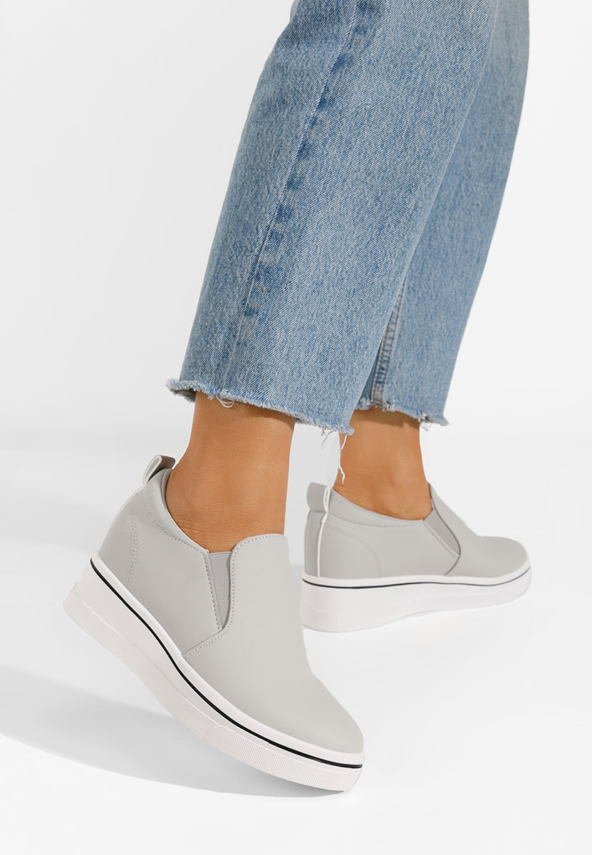 Ascunsa tasa szürke telitalpú espadrilles