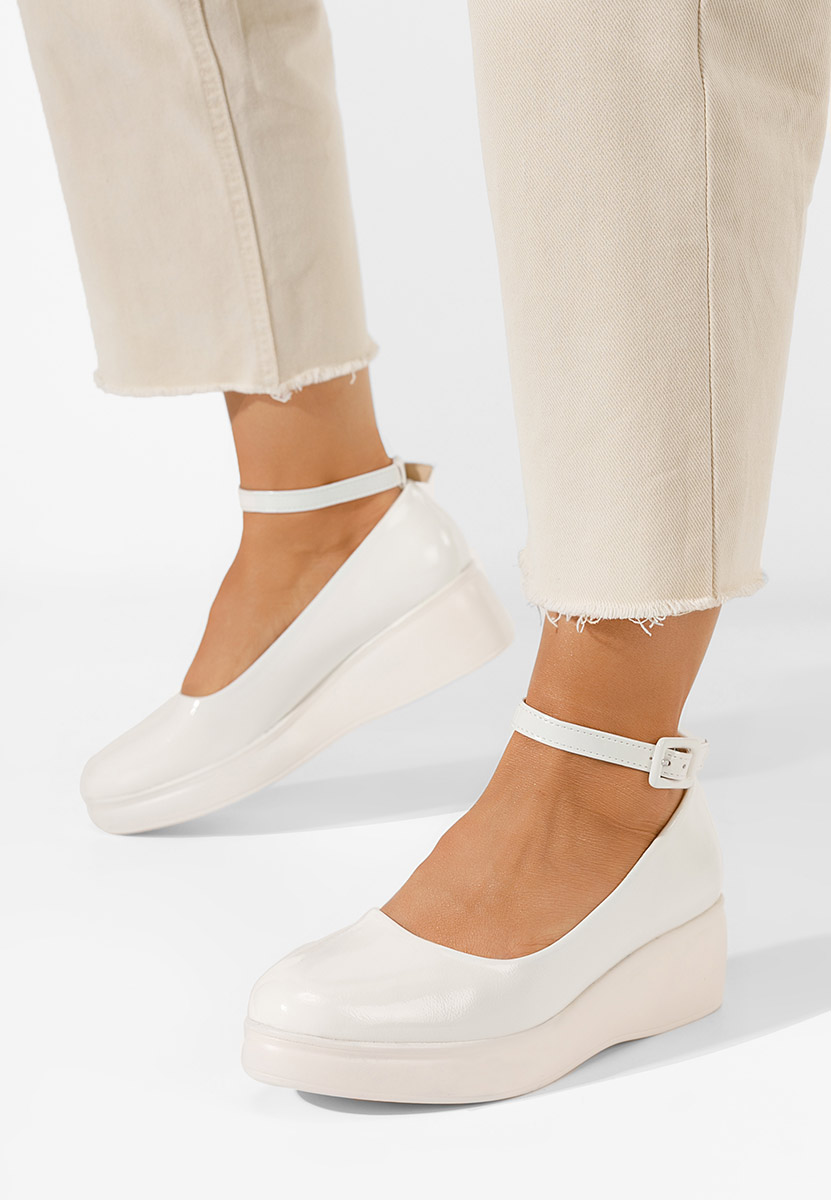 Evelyne v2 fehér platform félcipő