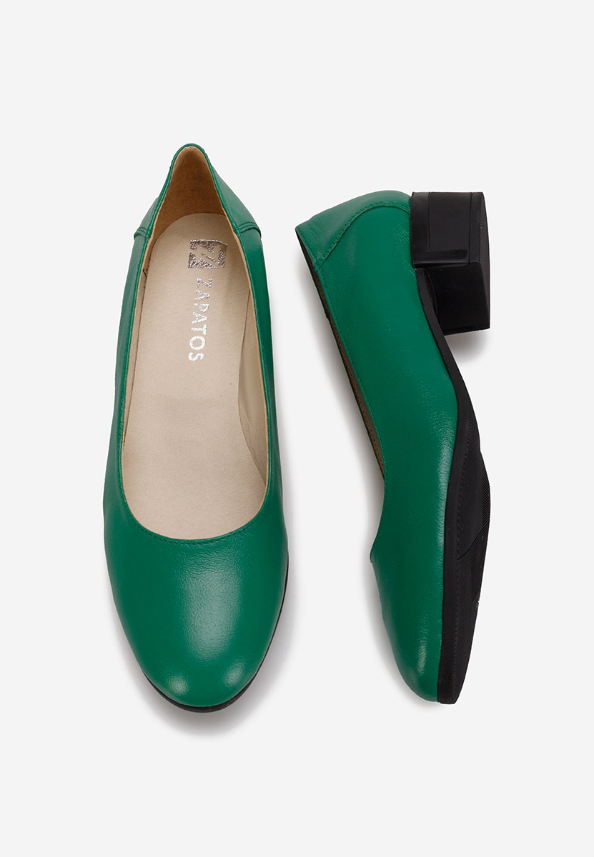 Montremy zöld bőr cipő