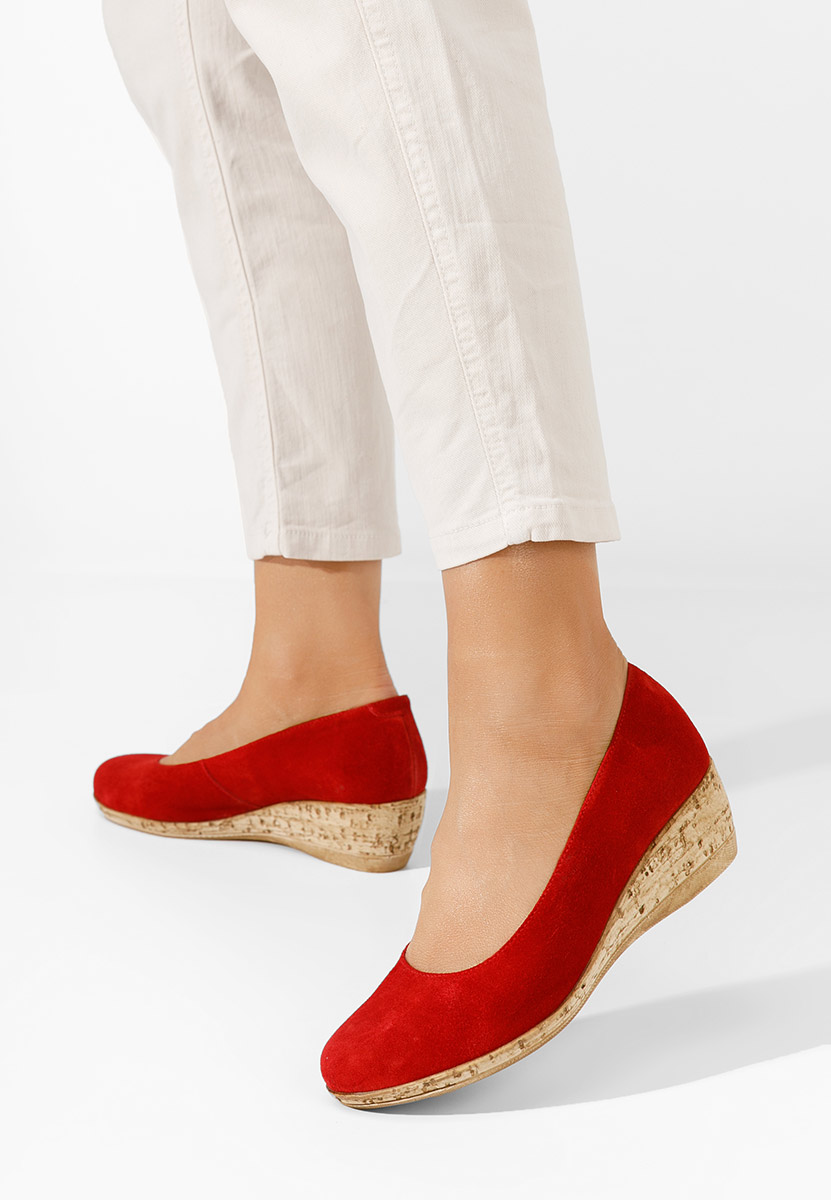 Sonia piros platform cipők