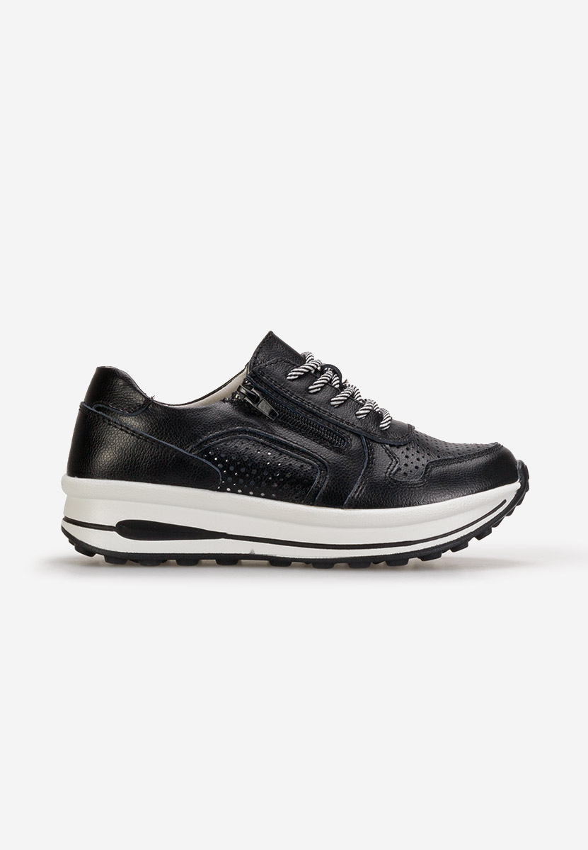Cidra fekete női bőr sneaker