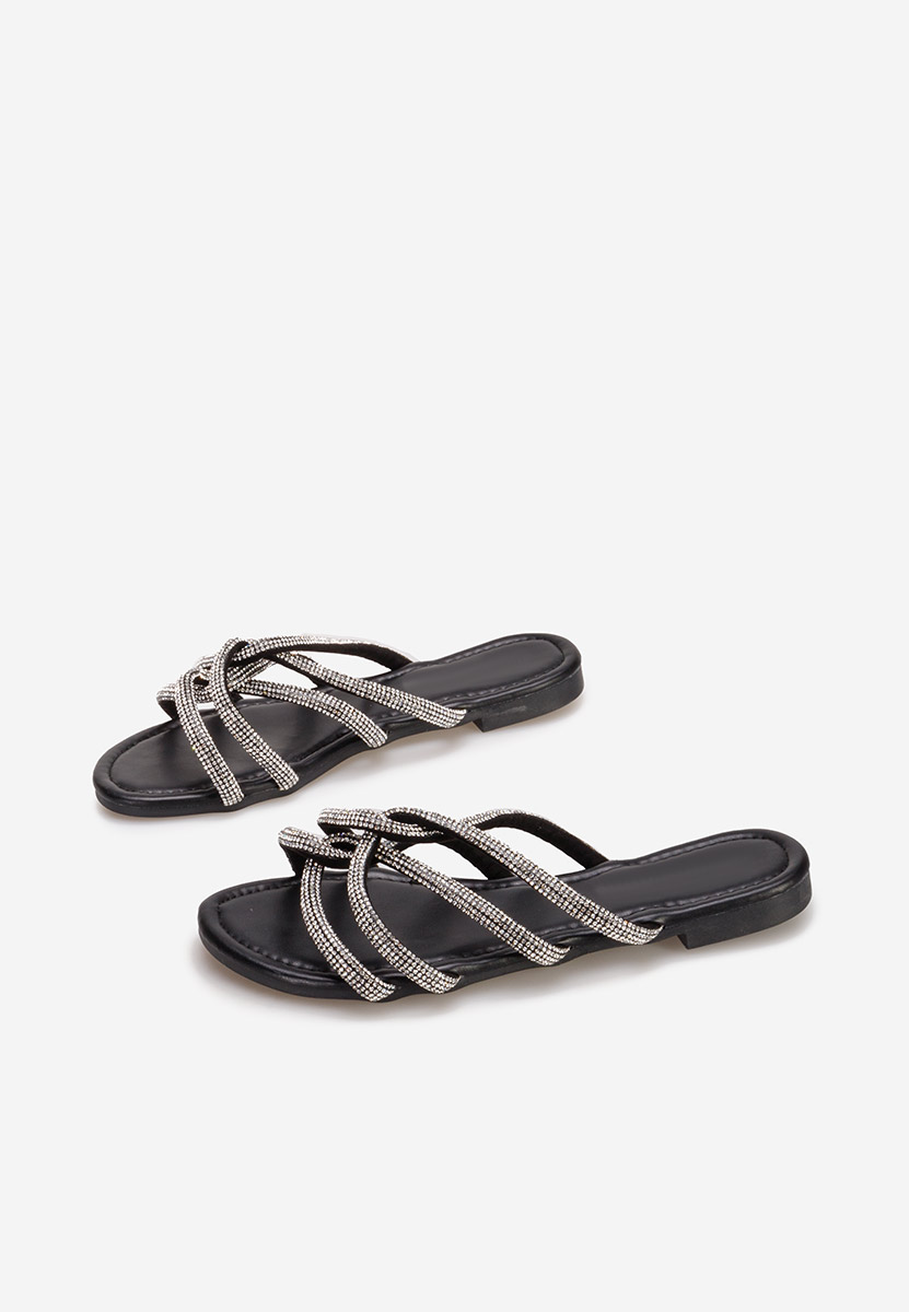 Bonnie v2 fekete elegáns női papucsok