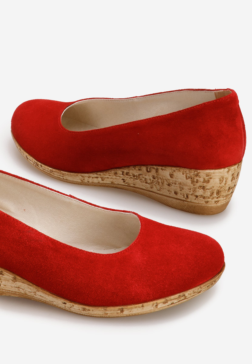 Sonia piros platform cipők