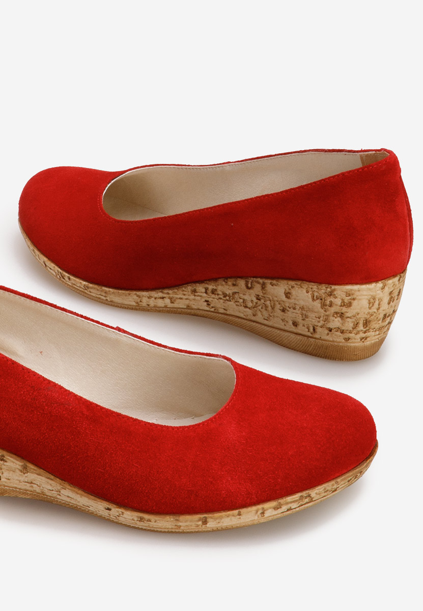 Sonia piros platform cipők