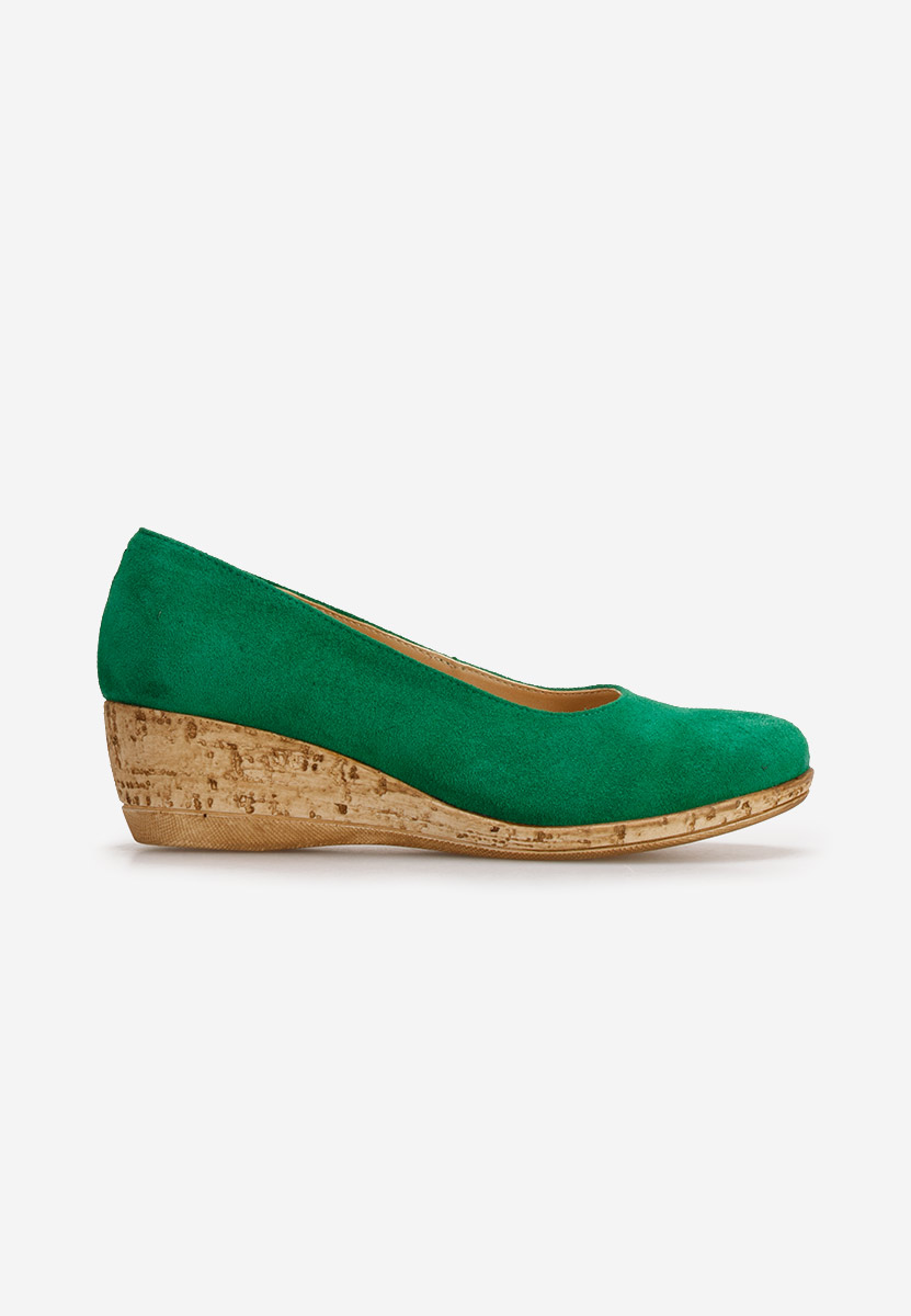 Sonia zöld platform cipők