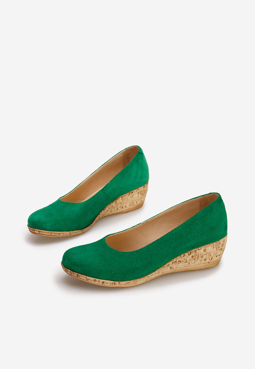 Sonia zöld platform cipők