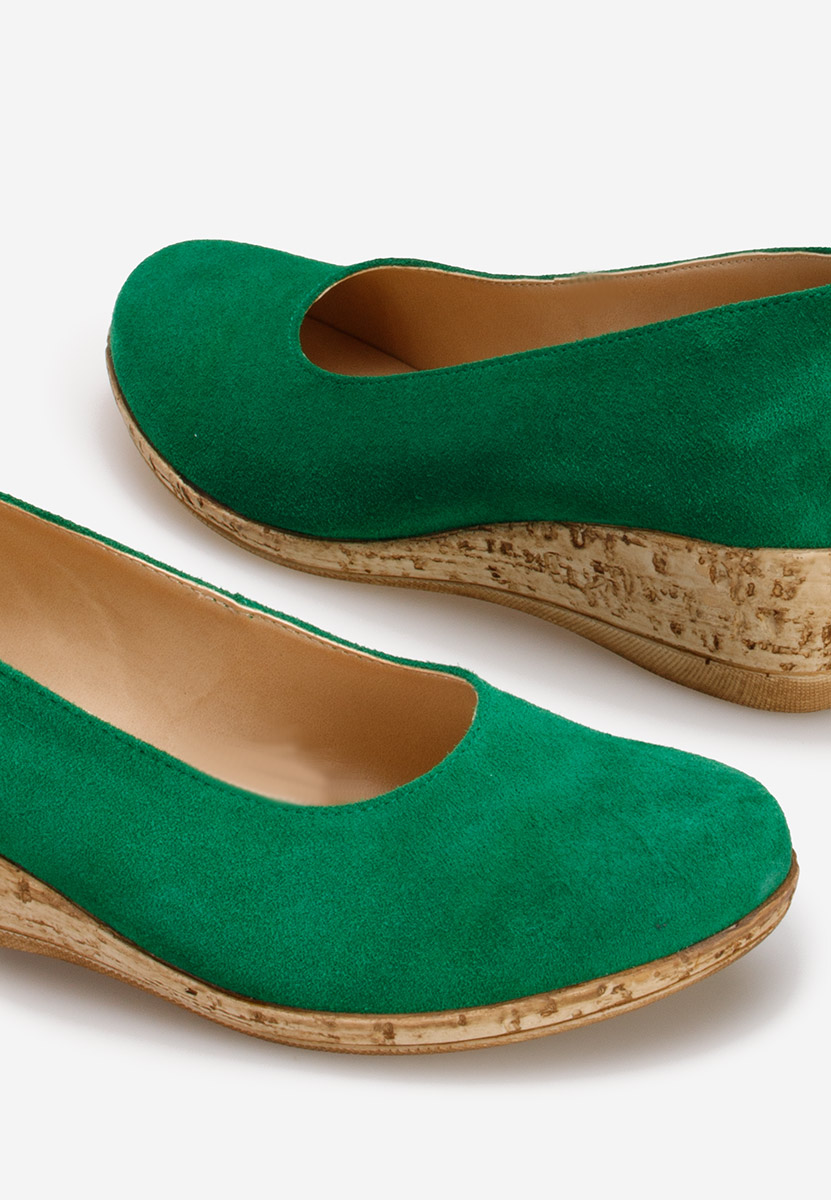 Sonia zöld platform cipők