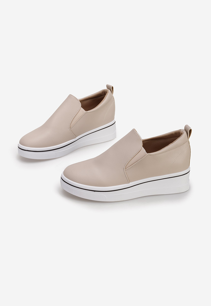 Ascunsa tasa bézs telitalpú espadrilles