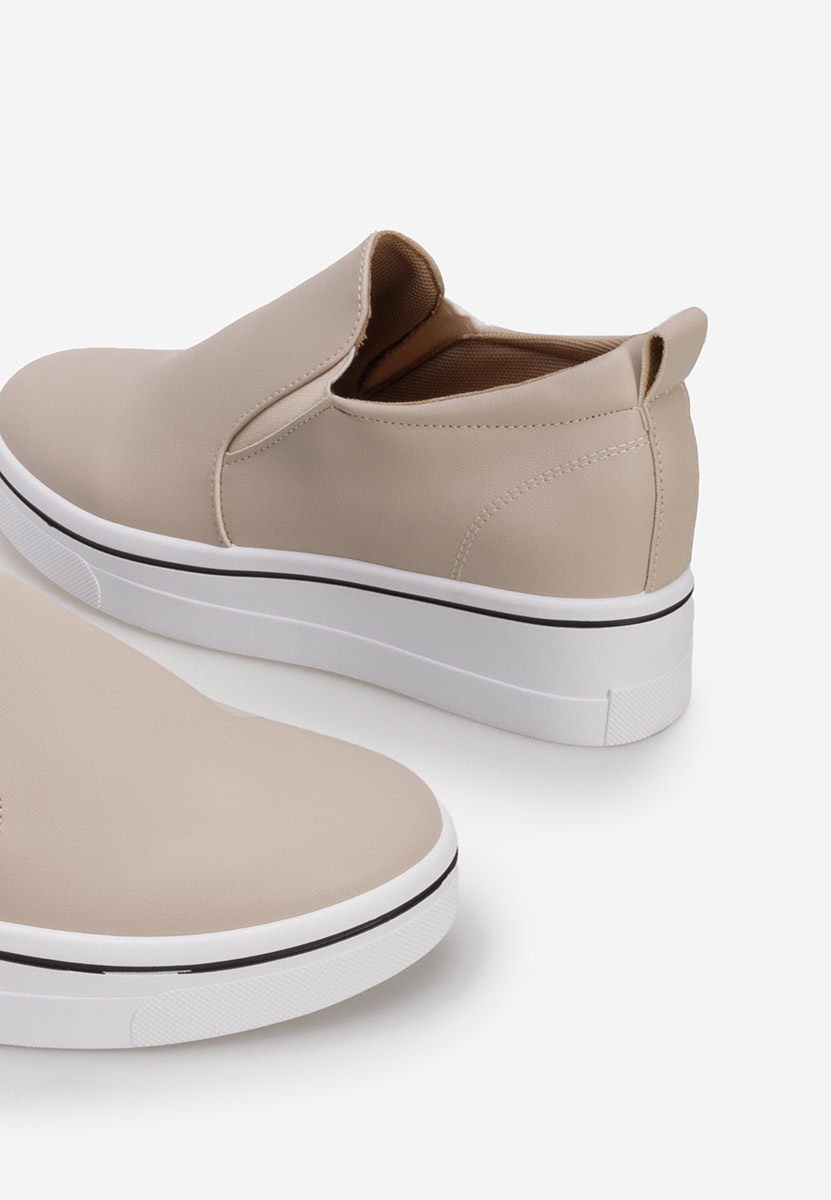 Ascunsa tasa bézs telitalpú espadrilles
