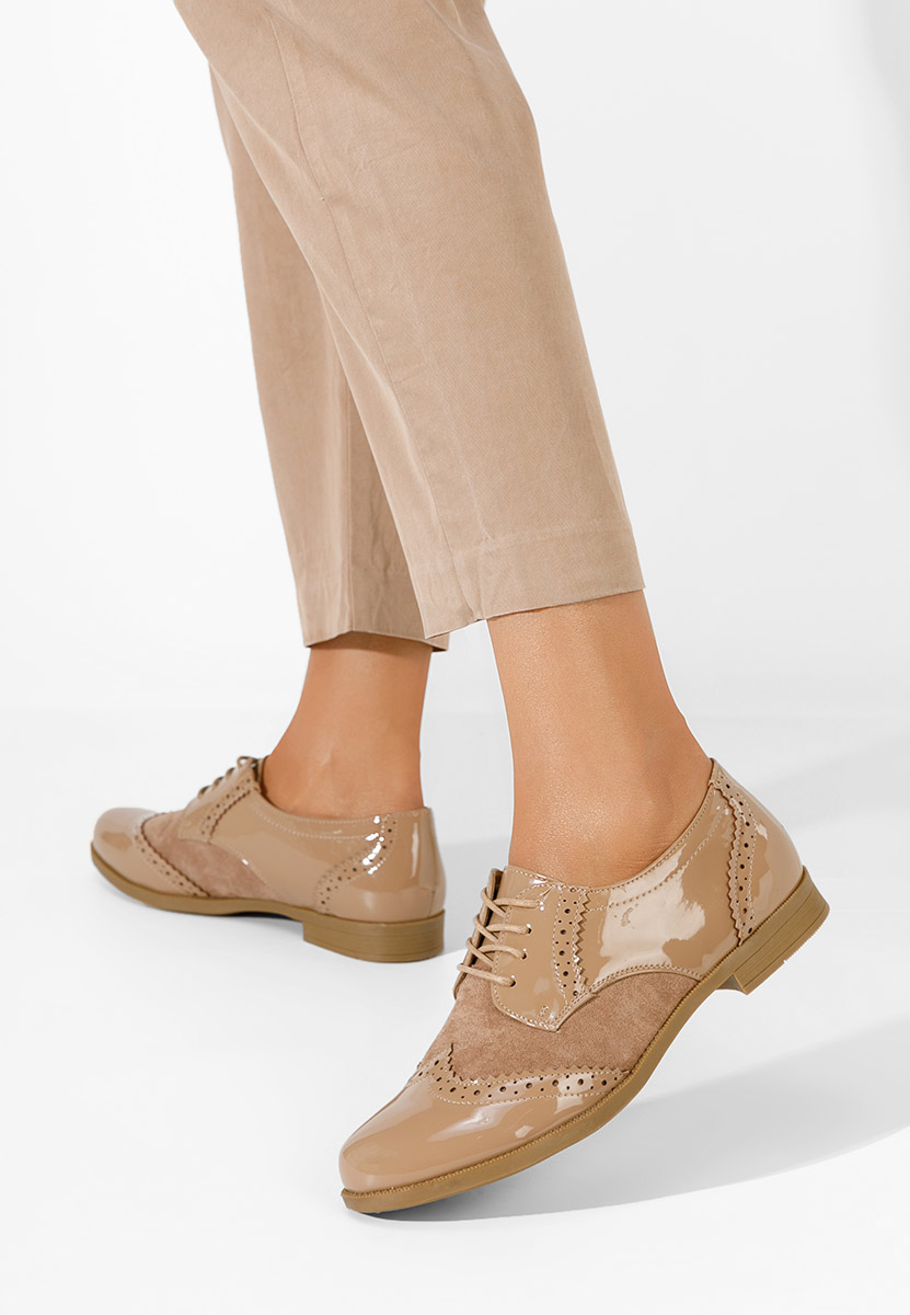Bakera khaki női oxford cipő 