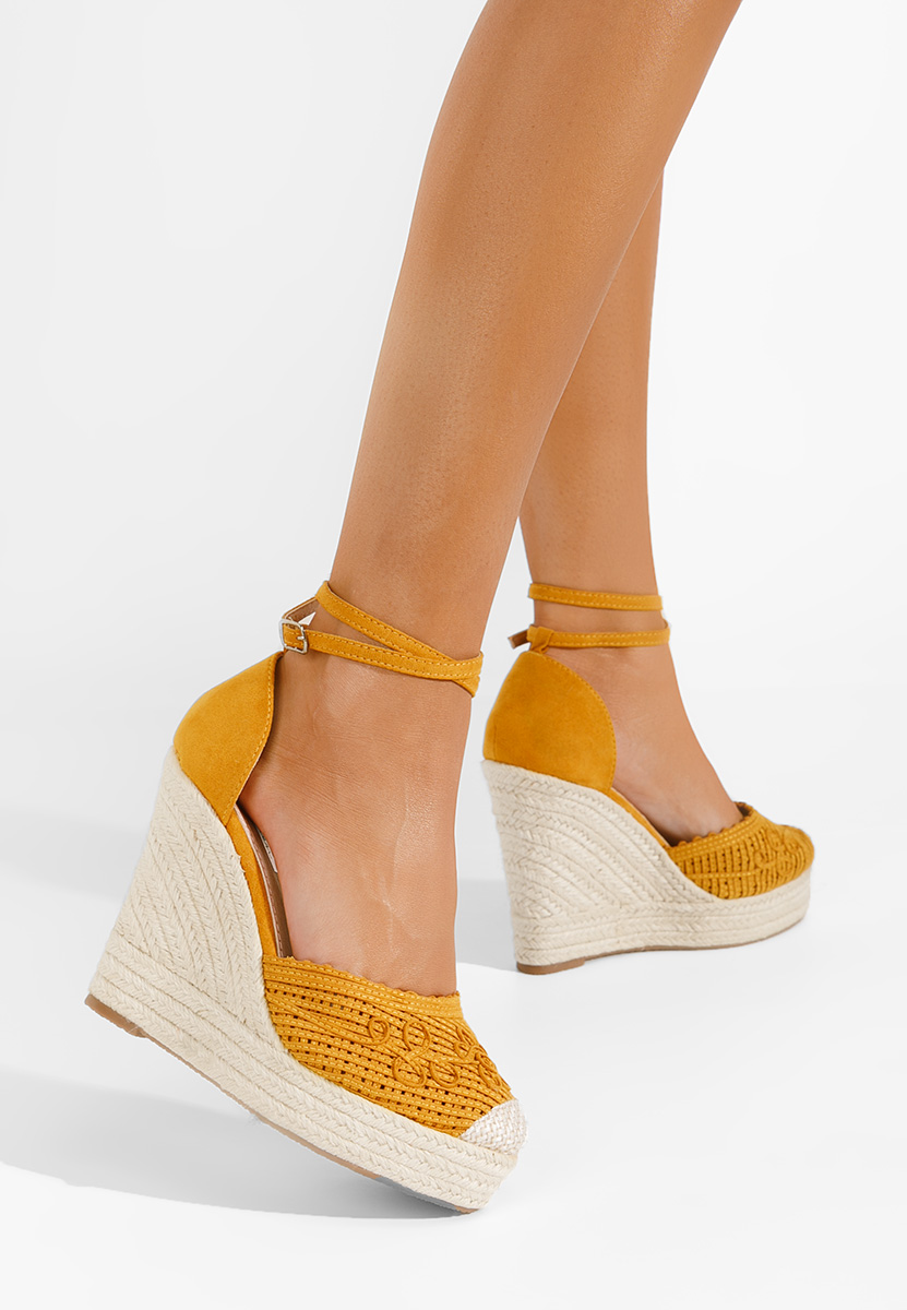 Jolyne sárga espadrilles szandál