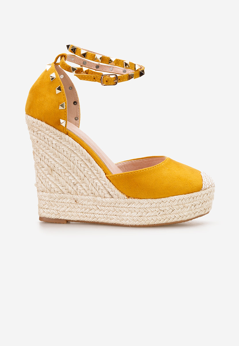 Estela sárga telitalpú espadrilles