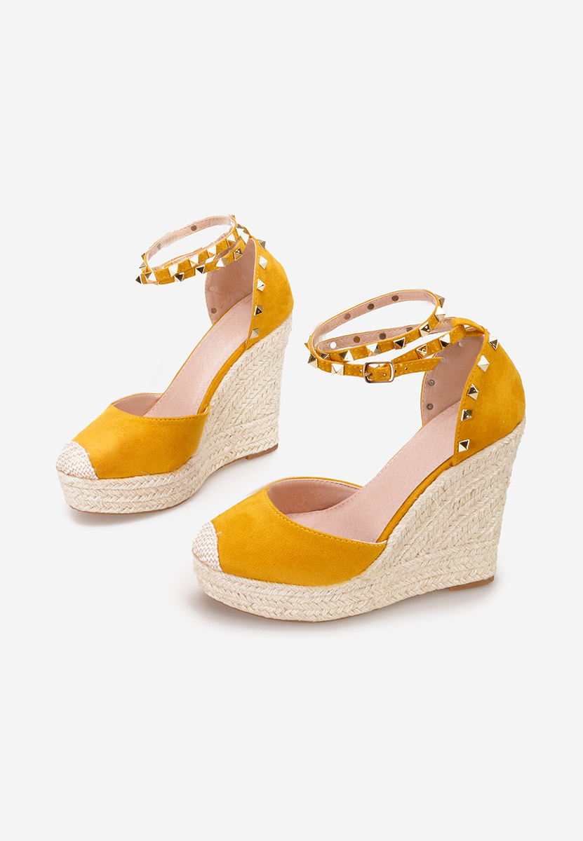 Estela sárga telitalpú espadrilles