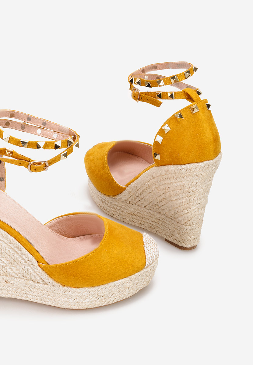 Estela sárga telitalpú espadrilles