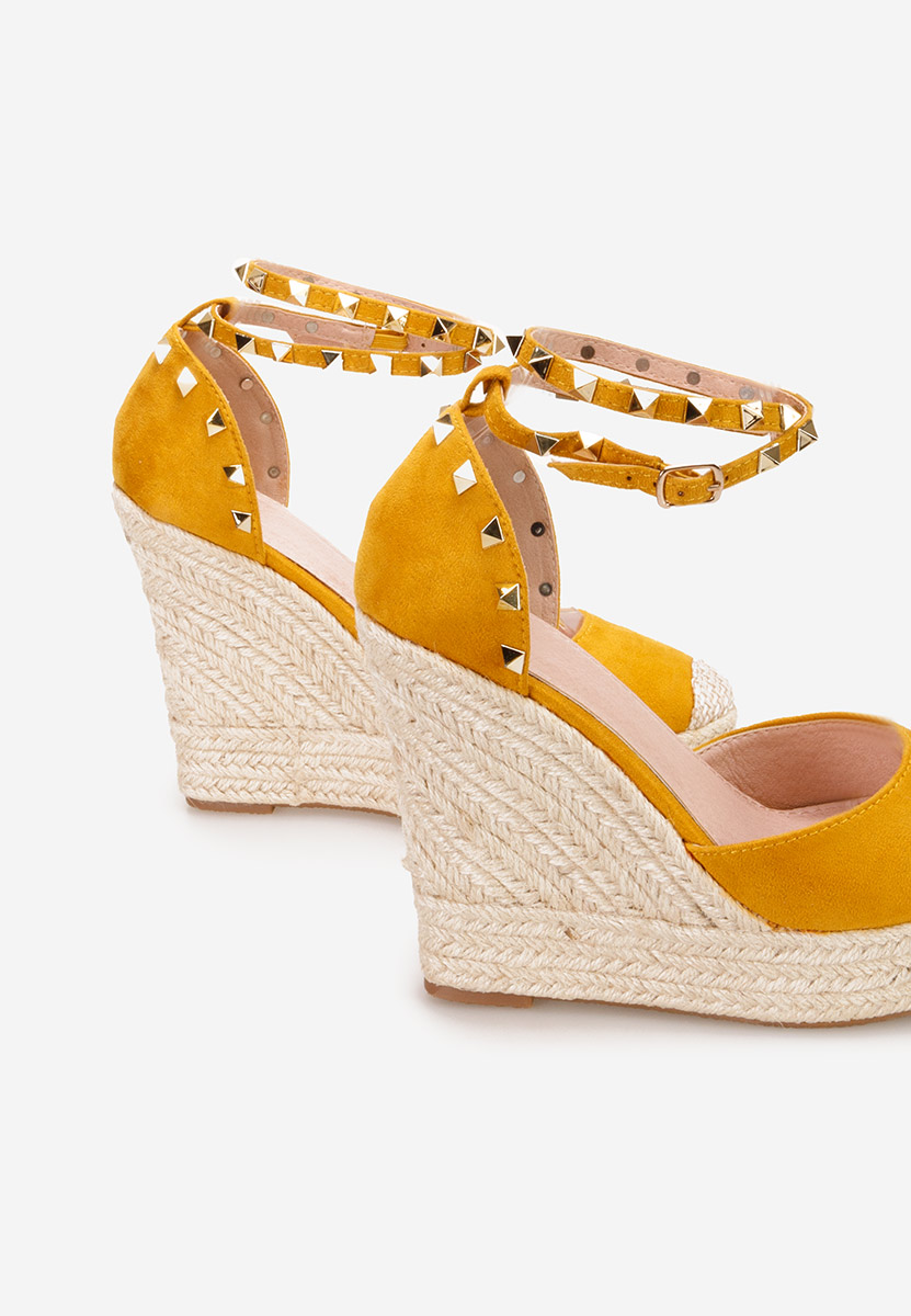 Estela sárga telitalpú espadrilles