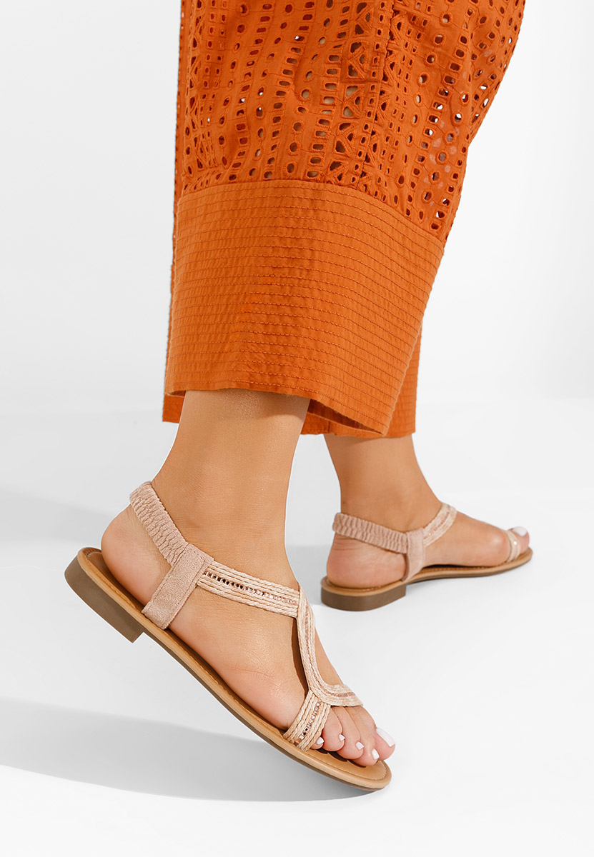 Melisenda rózsaszín lapos talpú szandál