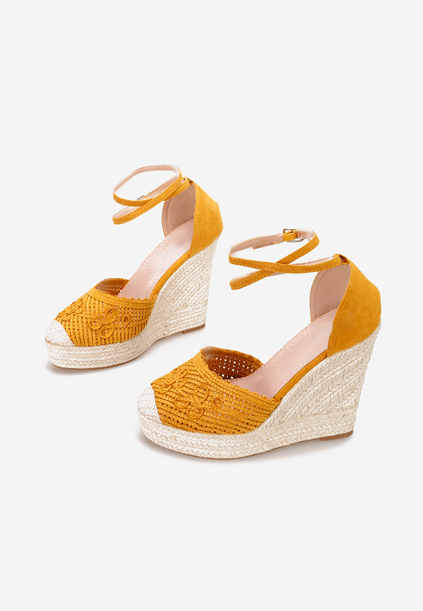 Jolyne sárga espadrilles szandál