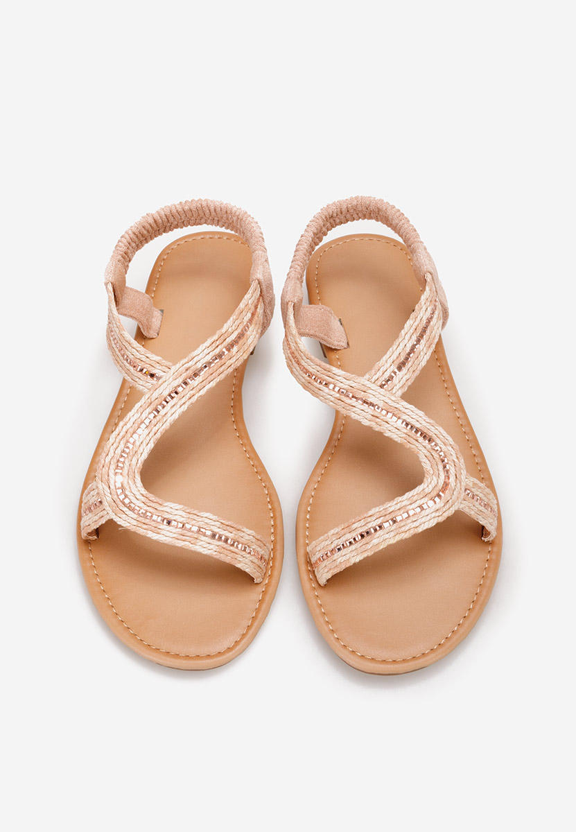 Melisenda rózsaszín lapos talpú szandál