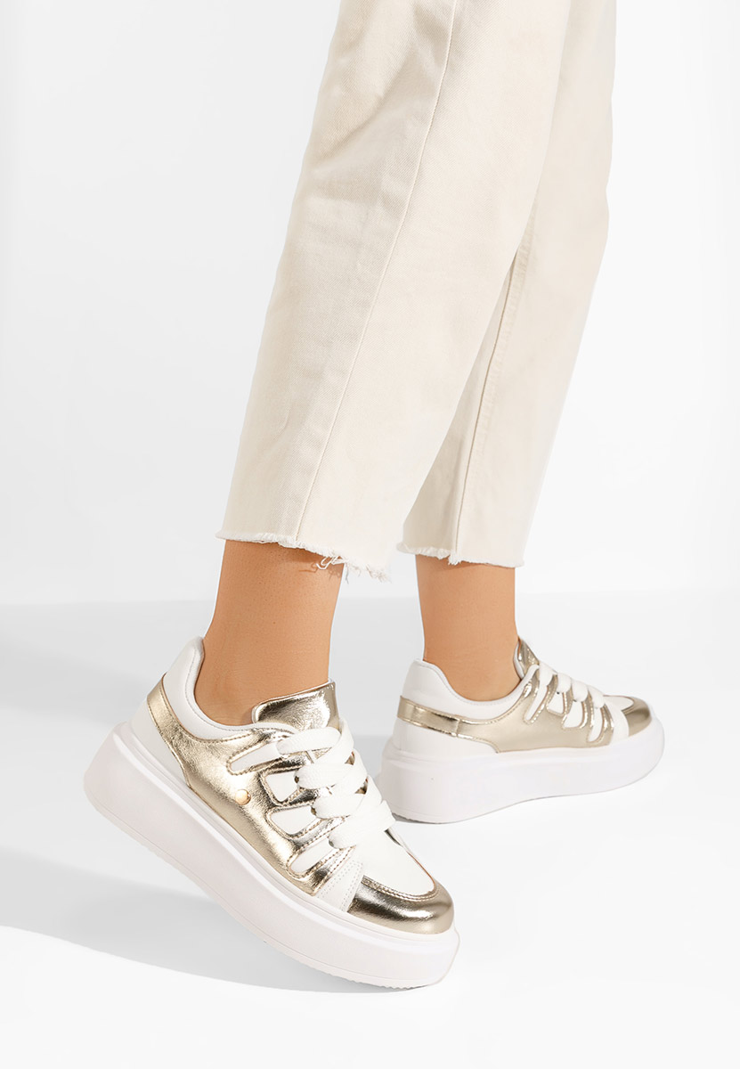 Cassatia aranyszínü telitalpú platform sneaker