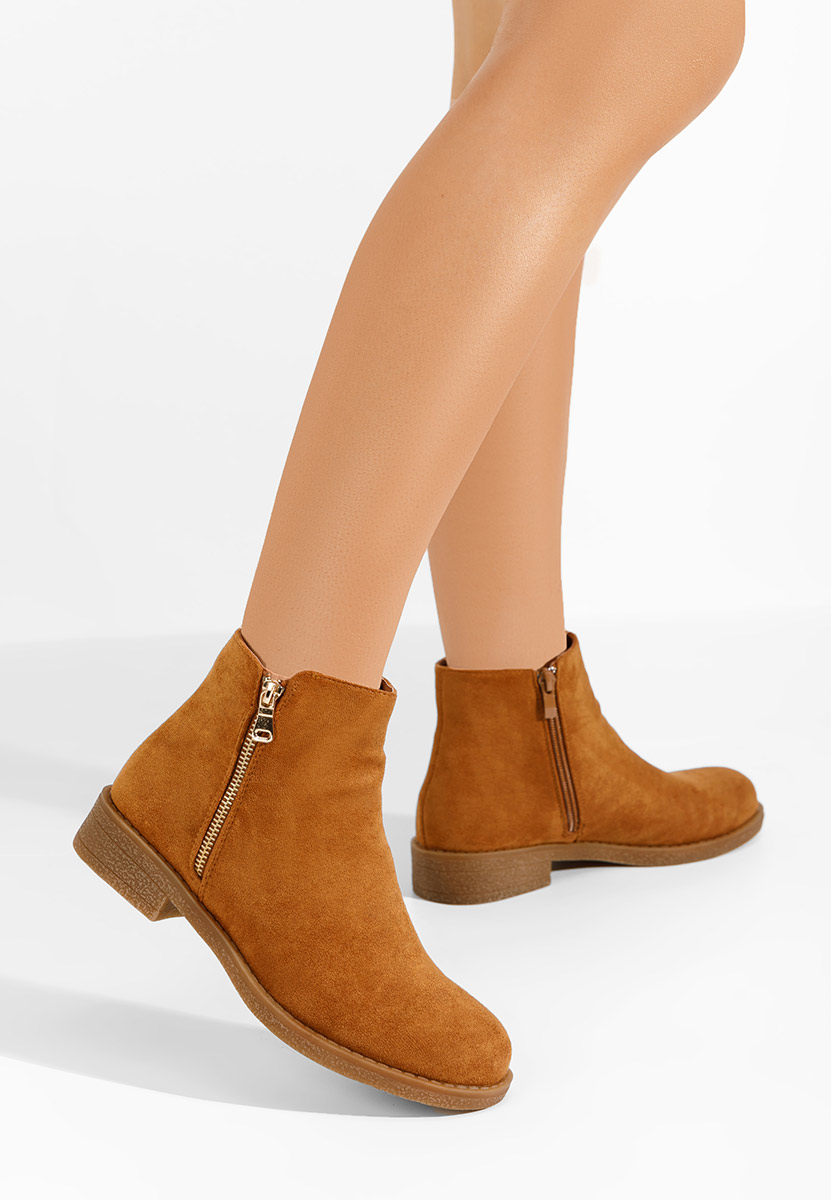 Marabella camel női bokacsizma