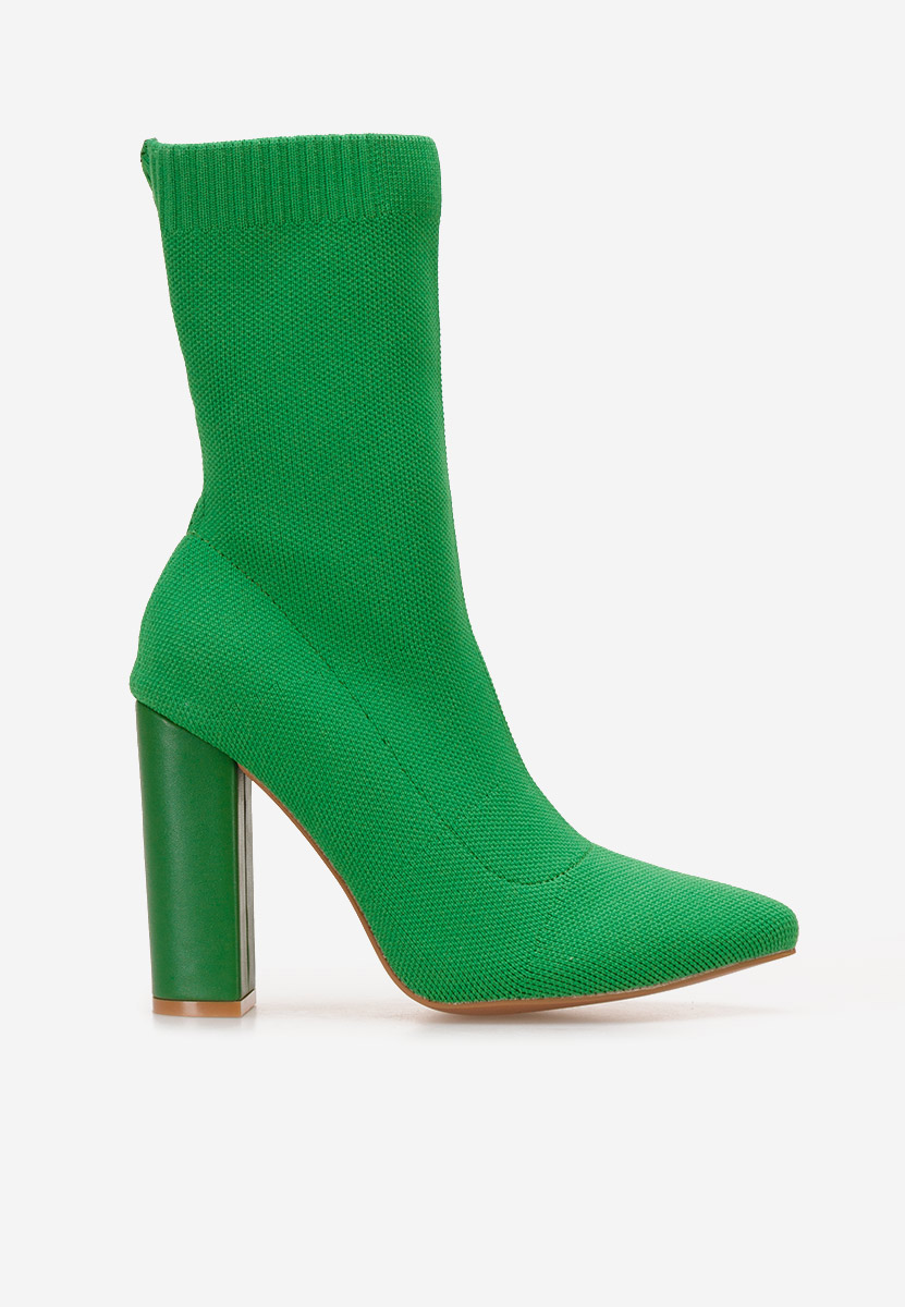 Seliah zöld bokacsizma vastag sarokkal