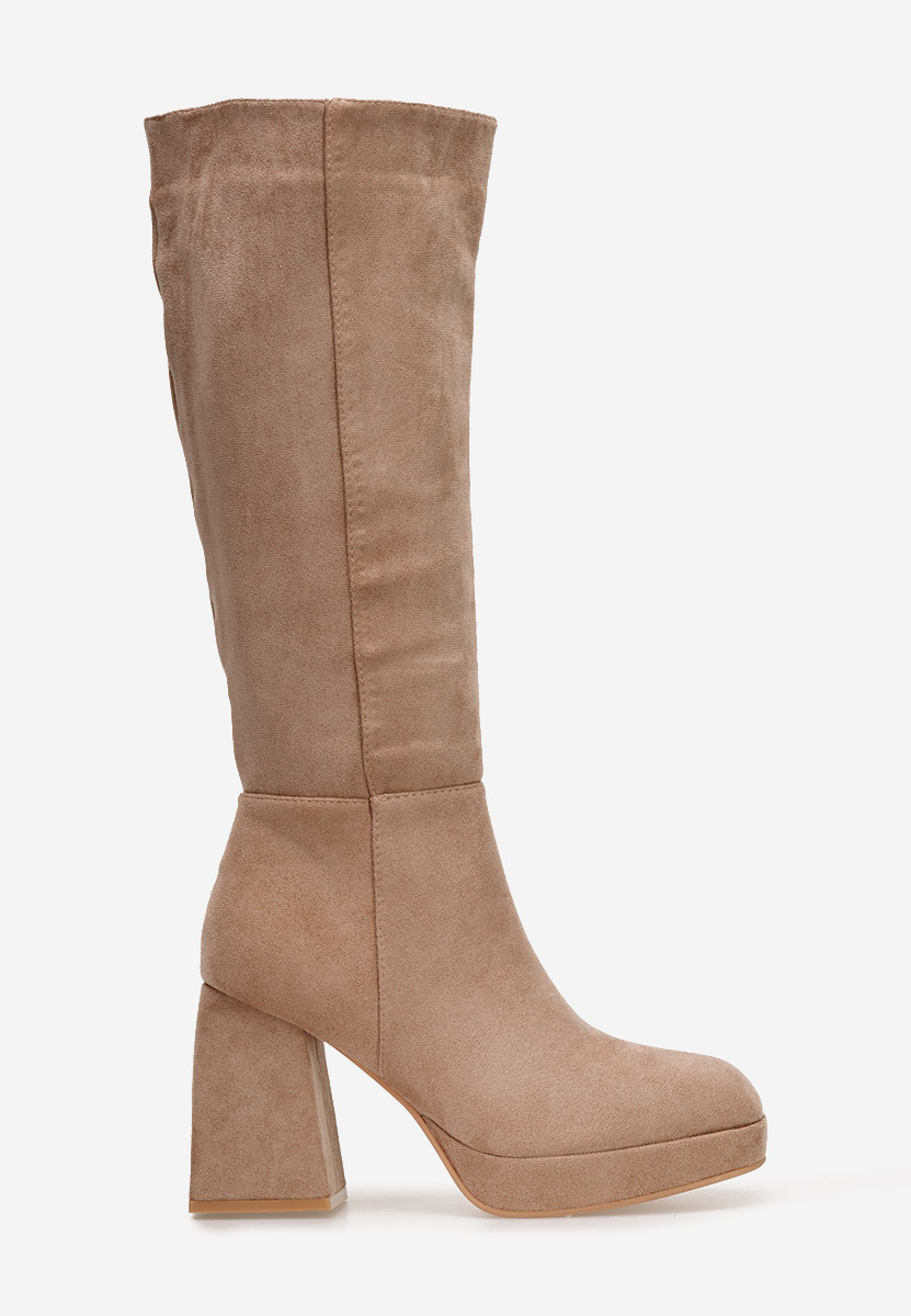 Acanora khaki magassarkú csizma