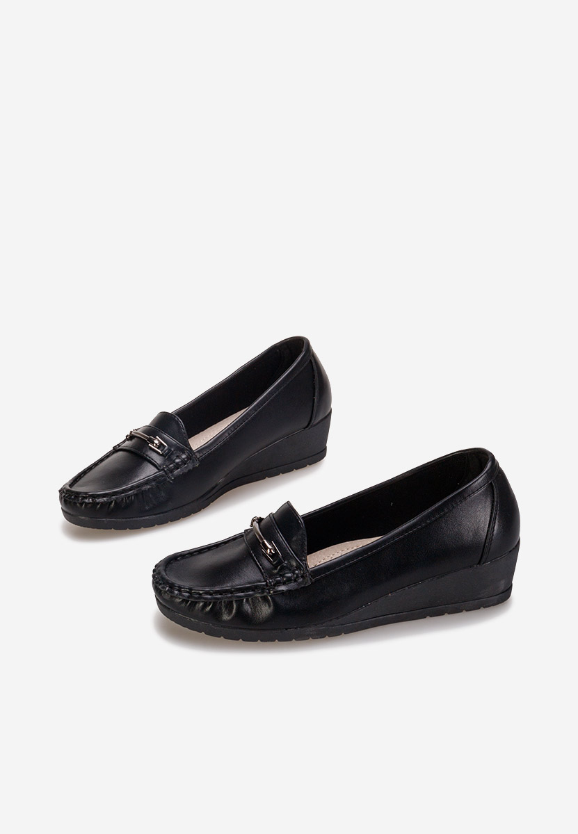 Norasea fekete platform mokaszin