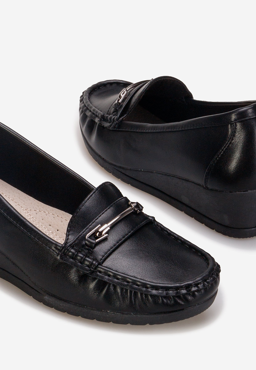 Norasea fekete platform mokaszin