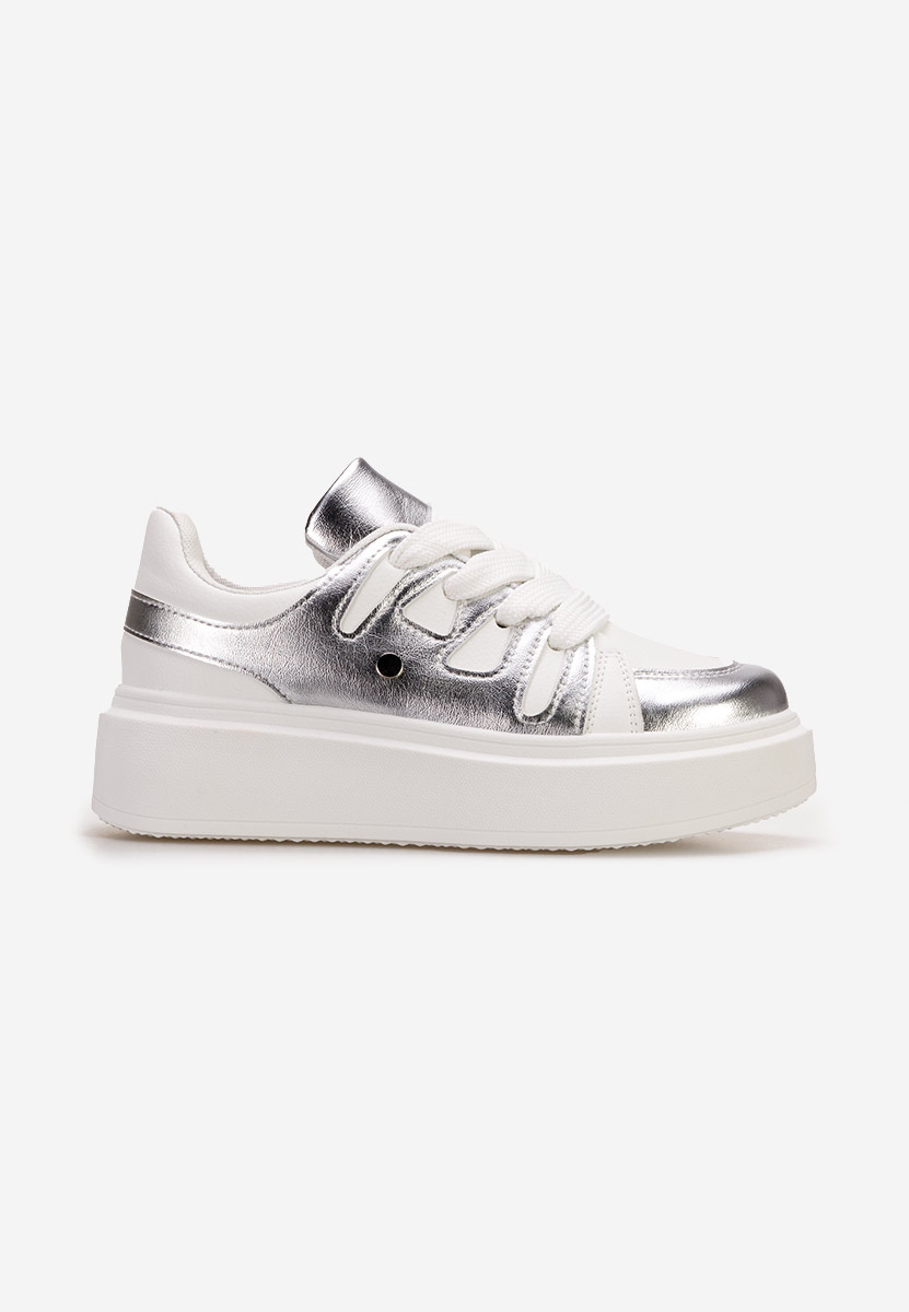 Cassatia ezüst telitalpú platform sneaker