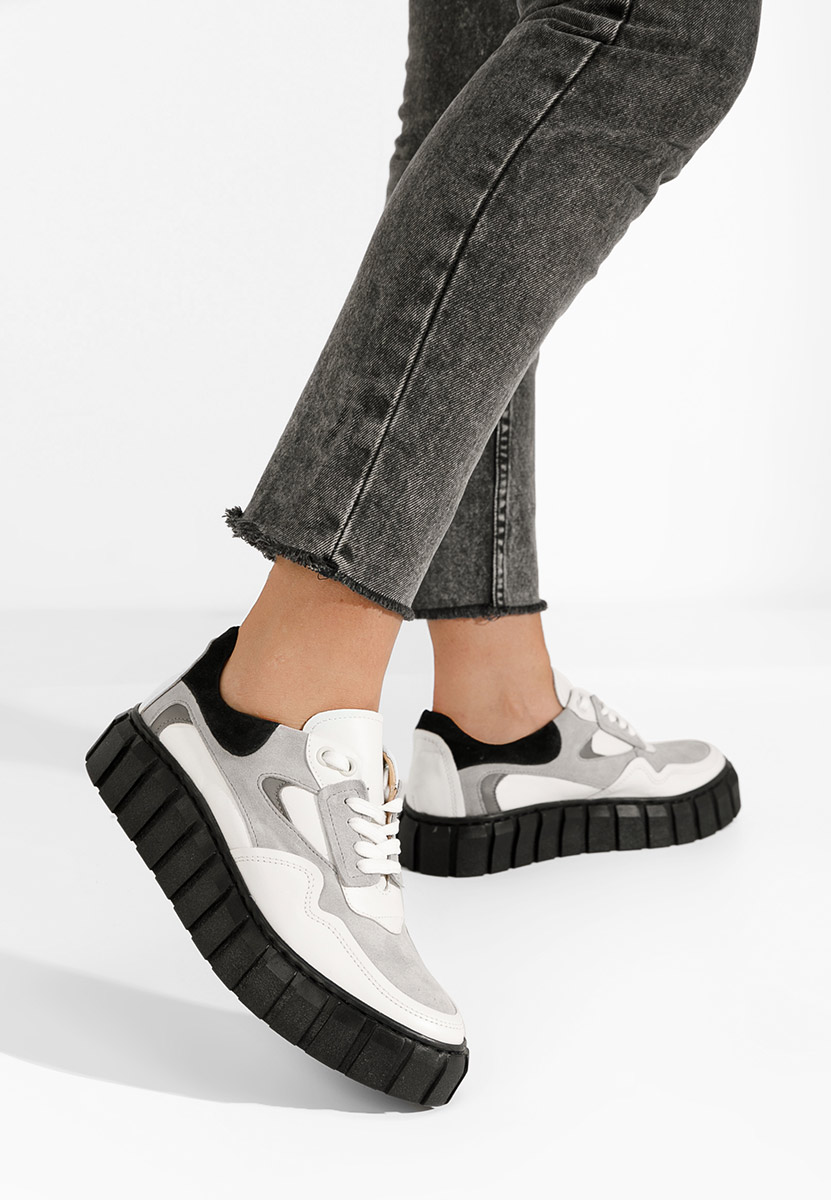 Caera fehér női bőr sneaker