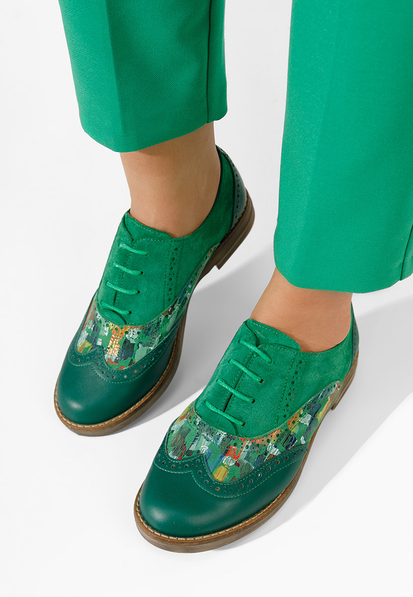 Emily v2 zöld női brogue cipő