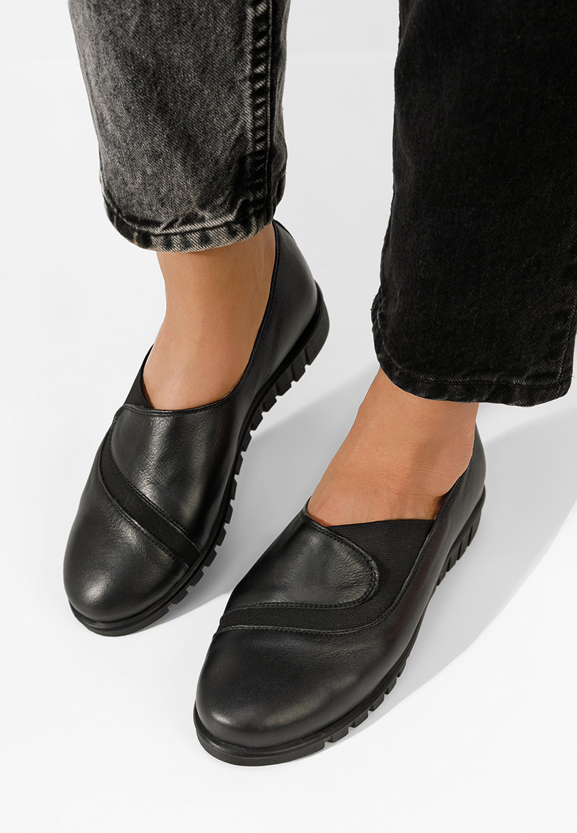 Piele janora fekete női casual cipő
