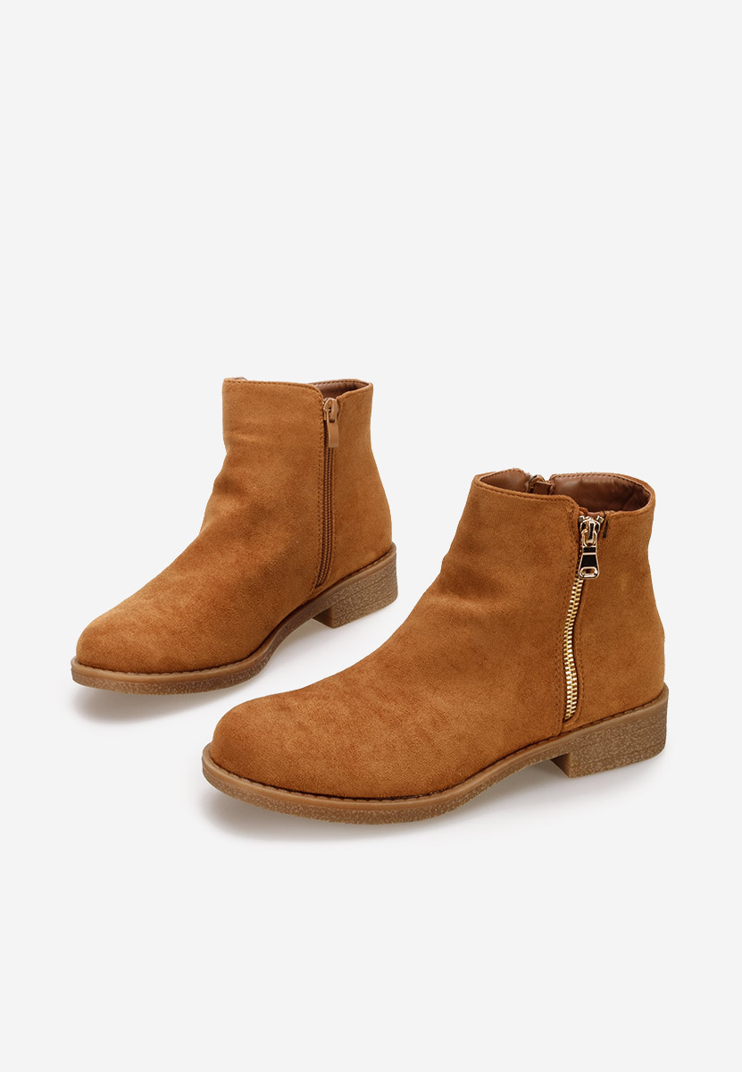 Marabella camel női bokacsizma