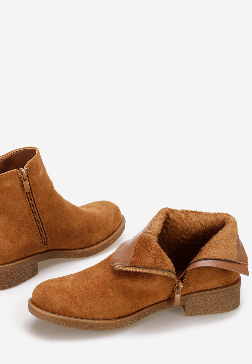 Marabella camel női bokacsizma
